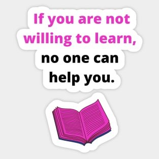 Learning Inspirational Quote Sticker